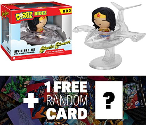 Wonde r Woma n w/ The Invisible Jet: Fun ko Dorbz Ridez Vinyl Figure Bundle with 1 D .C . Theme Compatible Trading Card (002 - 06406)